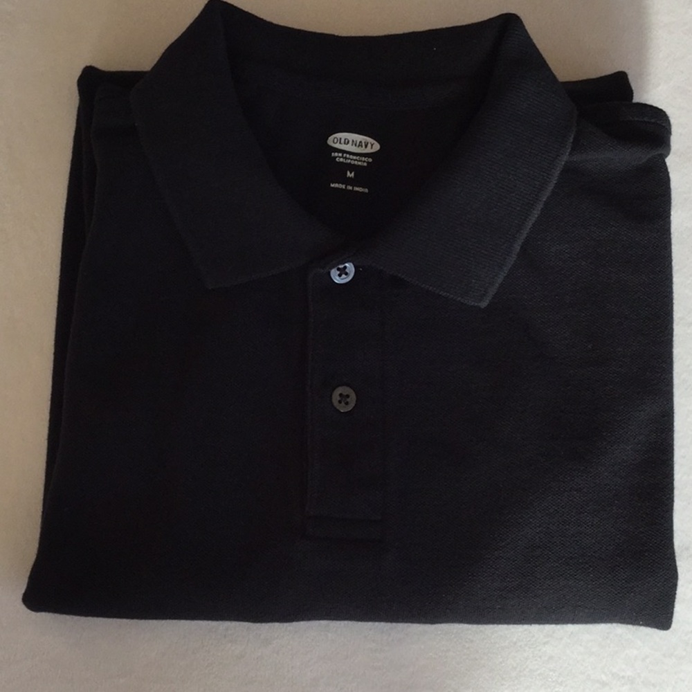 OLD NAVY men’s black short sleeve polo medium